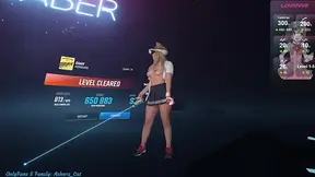 Funny Beat Saber Expert with vibrator inside cunt
