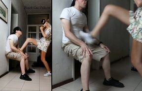 Kicking sneakers featuring Alice