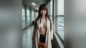 Standing here waiting for my flight, coat hugging just right… come keep me company till takeoff?