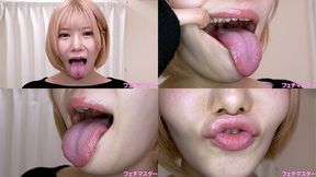 Mahiru Sakura - Erotic Tongue and Mouth Showing - - MOV