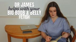 Dr James Helps With Your Big Boob & Belly Fetish - Darcy James - Doctor Uses Unorthodox Methods To Test Your Obsession Resulting In A Big Load On Her Stomach & Creampie - Medical Fetish, POV, Riding, Bellybutton Fetish