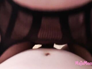 Plump Maja with large natural boobs get banged