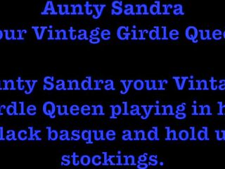 Aunty Sandra in Her Ebony Corset and Heels Vgq57