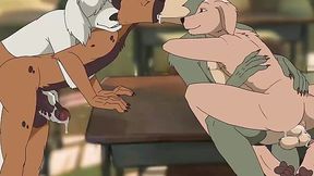 Furry gay anal orgy in a classroom
