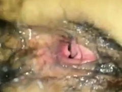 A huge gaping pussy with fisting