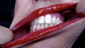 RED GLOSSED LIP STRETCH