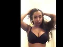 Big Boob girl strip tease on webcam