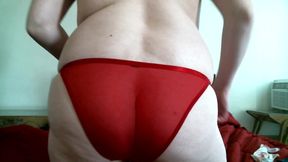 Trying on panties tease