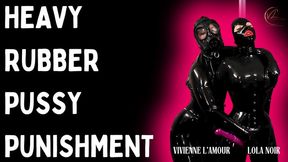 Heavy Rubber Pussy Punishment - Latex Bondage, Gas Mask Fetish, and Pussy Pleasure: Vivienne's Dominant Touch Unleashes Sensory Overload on Lola's Submissive Body (1080p)