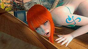 Nami Relieving Stress At The Beach - 3d Animation By Virtualheaven