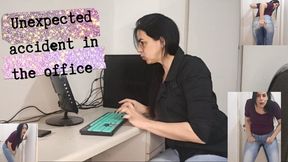 Unexpected accident in the office (Subtitled video)