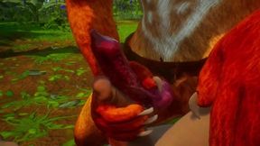 Mature man’s jungle mushroom hunt takes a rough furry monster dick ride