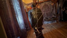 Final Part:- Domina Satana & Bag Man in Chains and Pallets Wrap