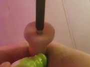 Machine fucked in ass