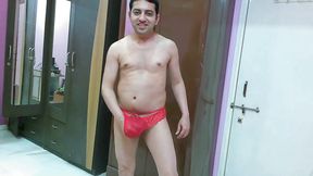 Sweet sissy crossdresser femboy Sweet Lollipop in a top and pantie.