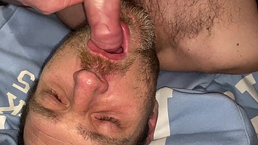 Hairy step daddy sucks my big dick and facial cum compilation