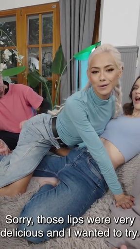 Memorable moment from &quot;SWAP4K. A kinky couple had a hard threesome with a hot girl, her boyfriend watched through the glass&quot;
