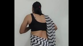 Saree crossdresser indian