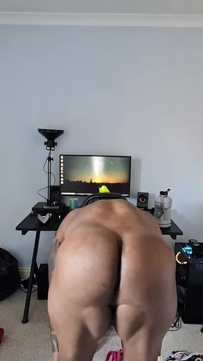 Just Flexing for You Coach in the Thong You Asked for.