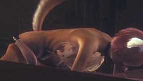 Furry dog boy gets destroyed in dirty alley yaoi yiff