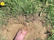 Feet getting nice and messy in mud