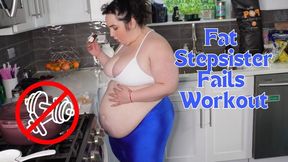 Fat Stepsister Fails Workout