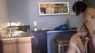 Milf fucked in Kitchen big tits cumshot