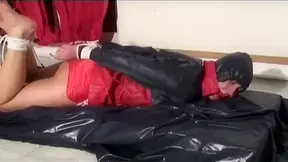 Get 2 Archive Videos With Alina And Sonja Enjoying Bondage In Her Shiny Nylon Shorts