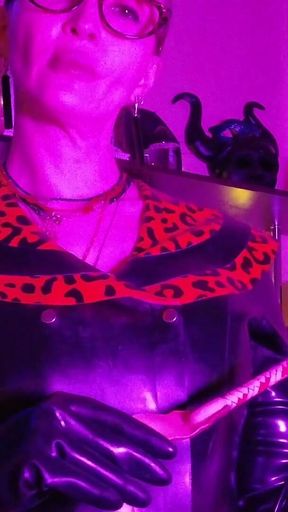 Red Rubber Fetish Femdom Latex Mistress Fetish BDSM Strap Heels Dominatrix