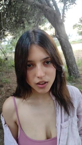 18yo Sexy Brunette Girl In The Forest (2K) - amateur hardcore