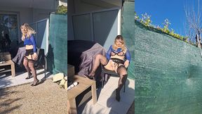 petite exib sur ma terrasse au vu de mes voisins
