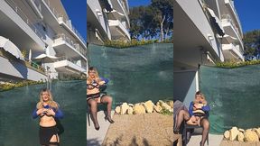 petite exib sur ma terrasse au vu de mes voisins