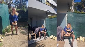 petite exib sur ma terrasse au vu de mes voisins