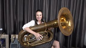 Ashlynn Tries Out the Tuba (MP4 - 1080p)