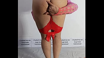 I'_m a gay shemale Iraqi Arab, and I'_m getting my ass fucked with a dildo. It'_s my first experience with a dildo_ I wish I had more so I could fuck myself or have many men fuck me at once.