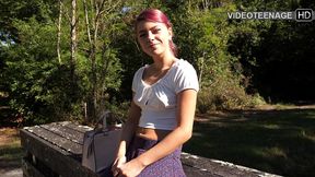 cute 18 years old girl does her first porn interview