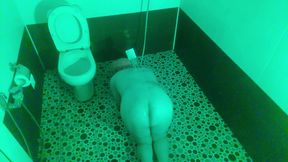 Booty Crossdresser Spanking Own Ass Under the Hot Shower