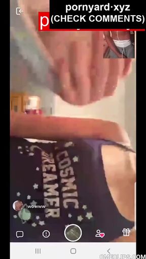 Homemade webcam amateur shows off her reaction to a surprise