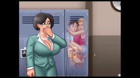 Summertime saga - Johannes fucked Odette...The ladies and Johannes played spin the bottel.