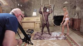 exclusive bts - behind pissing scene with veronica leal and bbc freddy gong!