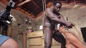 exclusive bts - behind pissing scene with veronica leal and bbc freddy gong!