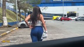 Big Ass Stepmom in Leggings Going to the Market and Her Stepson