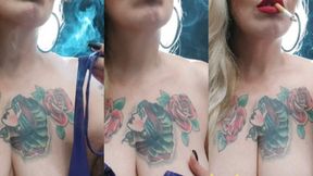 Going topless and smoking hot for you