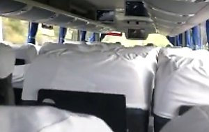 Playing in a public bus