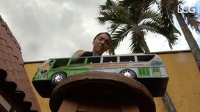 Ana Exterminates Bus In Patio