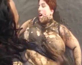Wild Mud Wrestling Turns Into Hardcore Bedroom Sex