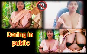 Dare Game in the Park with Stranger - Tamil Hot Video in the Public Place