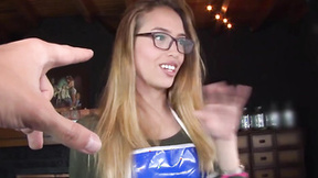 Blonde Colombian Waitress With Glasses Rides Meat In Sexy Pickup & Fuck