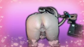 Sissy Lia the Camslut Shows Ass, Fucks Dildo and Gaping Her Hole