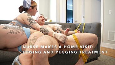 Nurse Makes a Home Visit: Pegging and Cum Eating